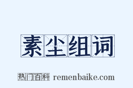 素尘组词是什么意思的图片